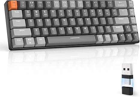 Ninjadog Varna Pro - Mechanical Wireless Keyboard ; Bluetooth and USB Wireless dongle (Included), Multi Device Support for Upto 3 Hosts (Red Switch)